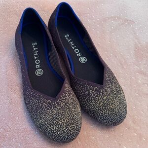 Rothy's Purple and Gold Flats